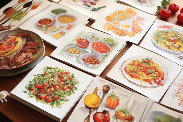 Zestaw potraw na stole